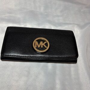 Michael Kors Black Fulton Continental Wallet
